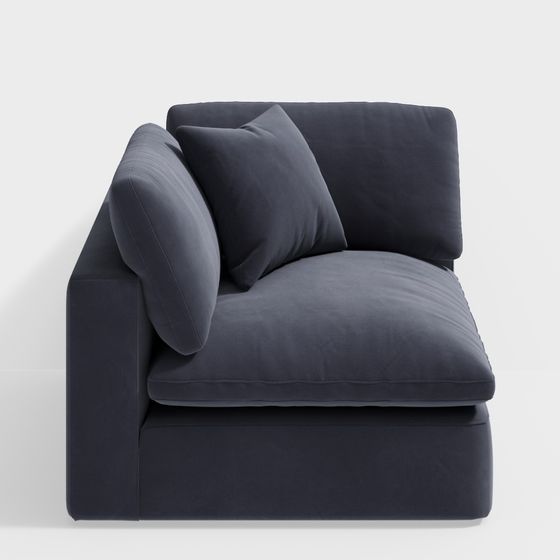 Stylish Low-Poly Modern Sofa 3D model