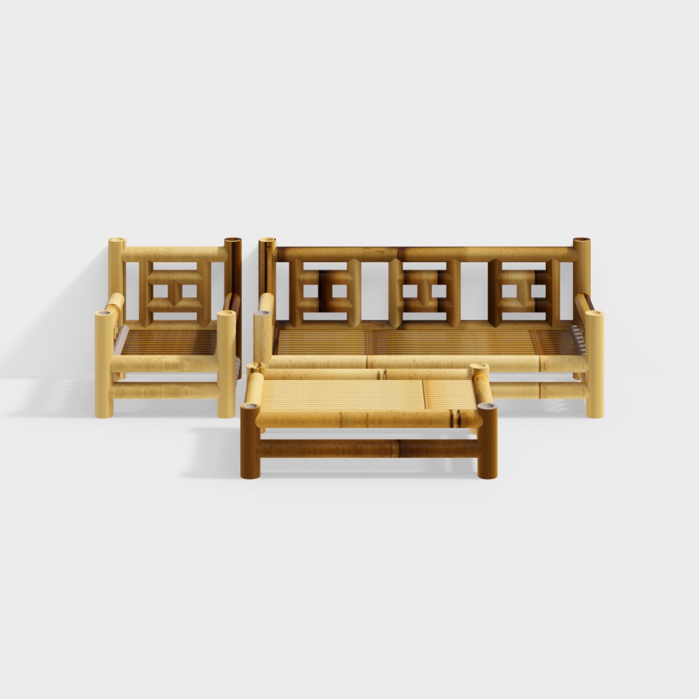 Bamboo Sofa Set Indonesian Style