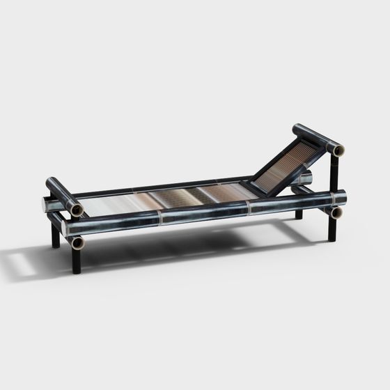 Stylish Bamboo Lounge Chair 3D model for Contemporary Spaces