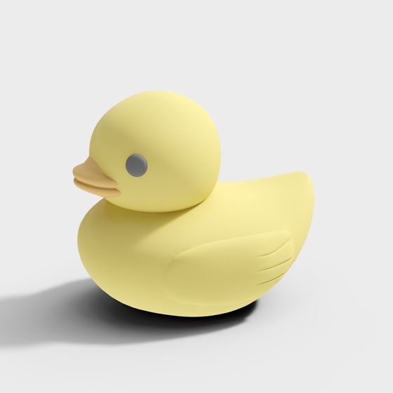 Charming Low-Poly Yellow Duck 3D model