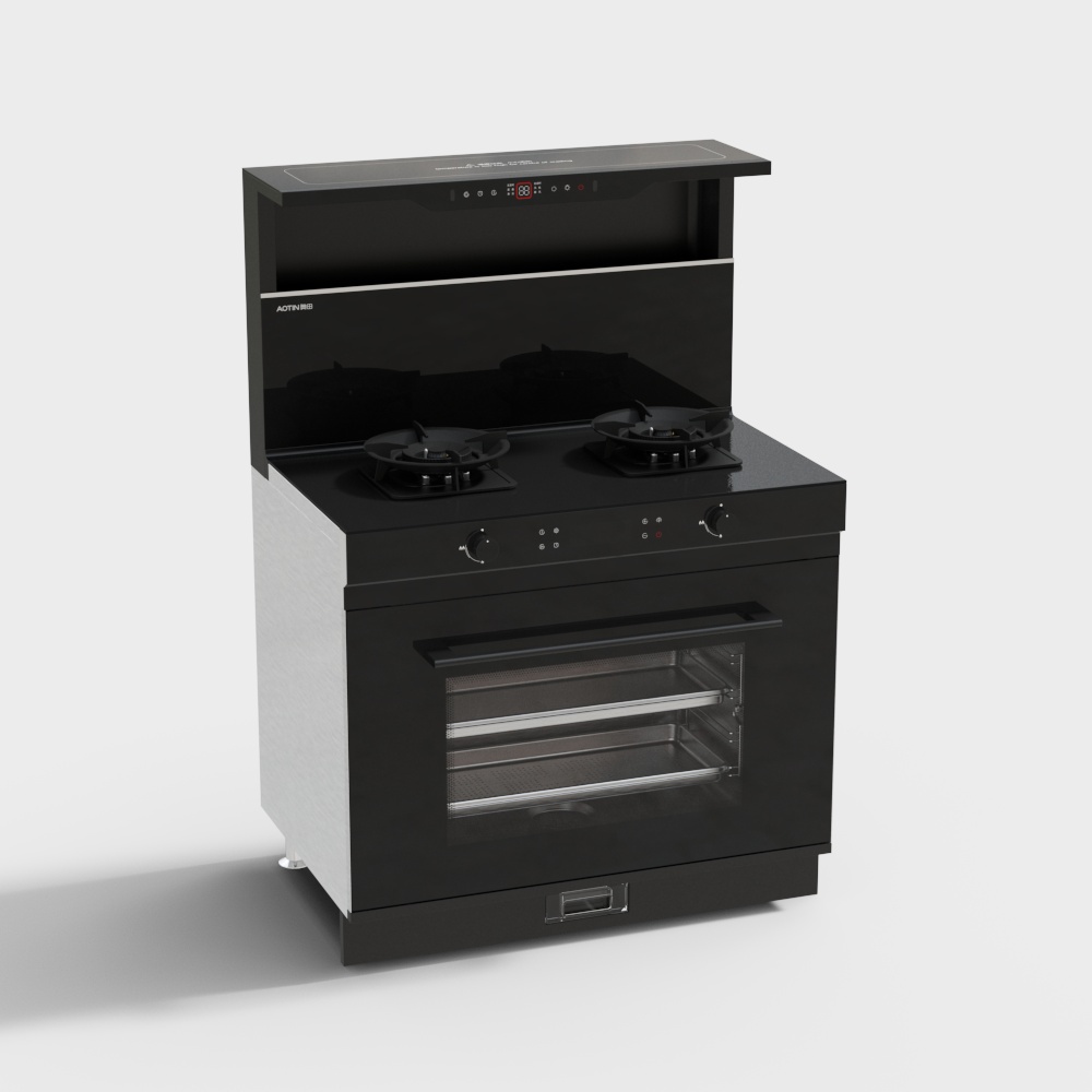 Aotin Okita Steamer and Oven Integrated Stove - ZKX3S (Black)