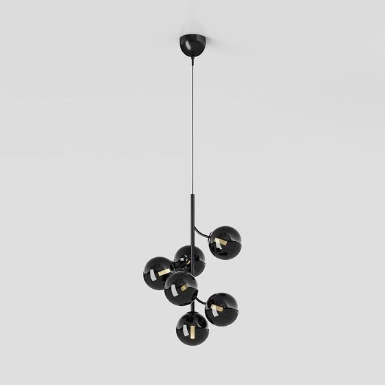 Sphere Cascade Chandelier 3D model for Creative Interiors