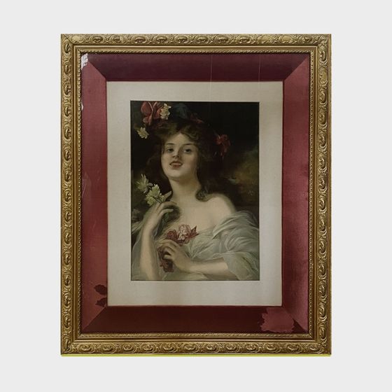 Elegant Vintage Portrait 3D Model for Creative Projects