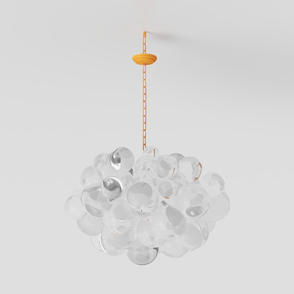 Stylish Low-Polygon Chandelier 3D model
