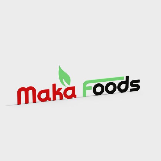 Maka Foods Logo 3D model for Creative Projects