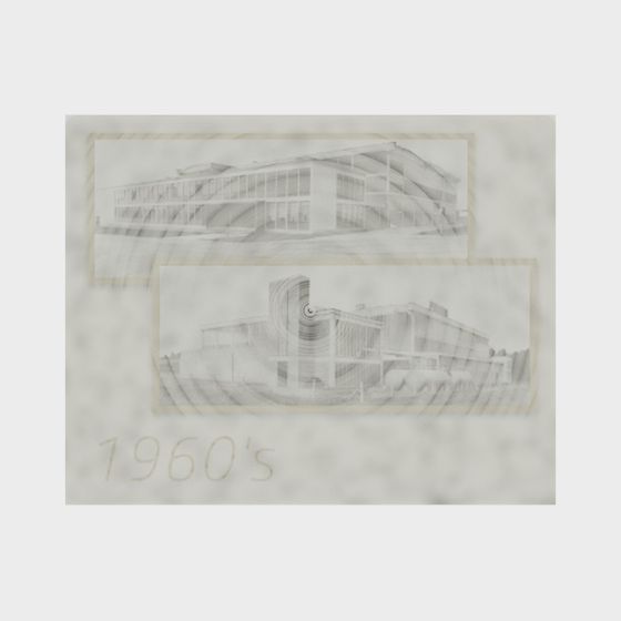 60s Inspired Low-Poly Architectural 3D Model