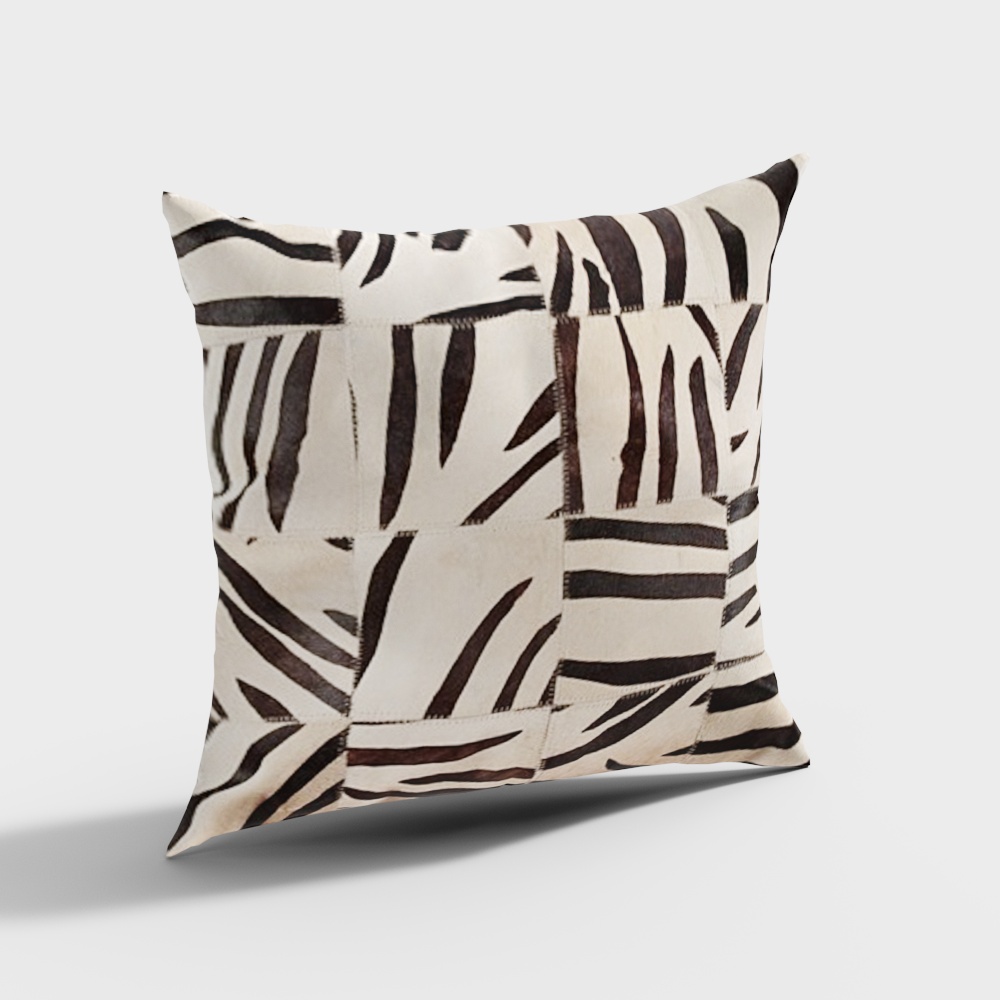 Zebra Pattern Pillow 3D Model