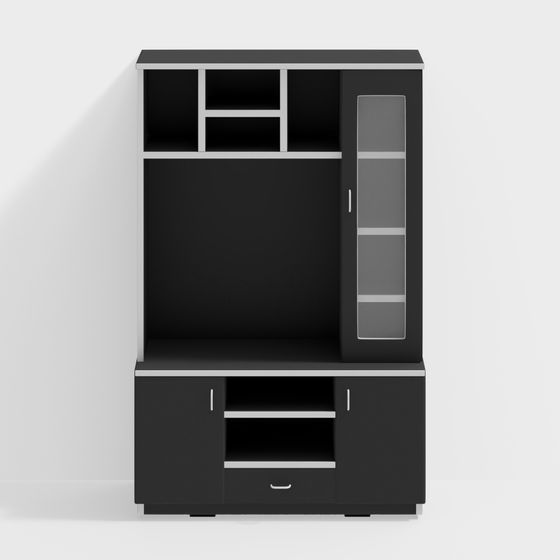 Stylish Low-Poly TV Stand 3D model