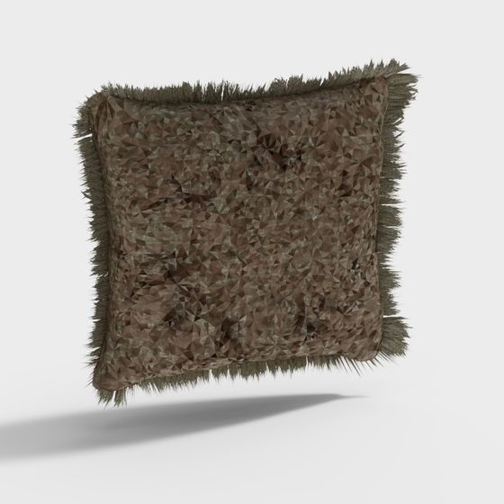 Nature-Inspired Low Poly Pillow 3D model