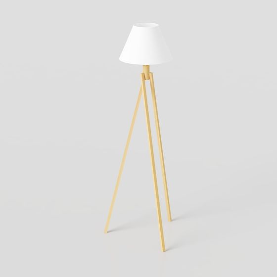 Minimalist Low-Poly Floor Lamp 3D model