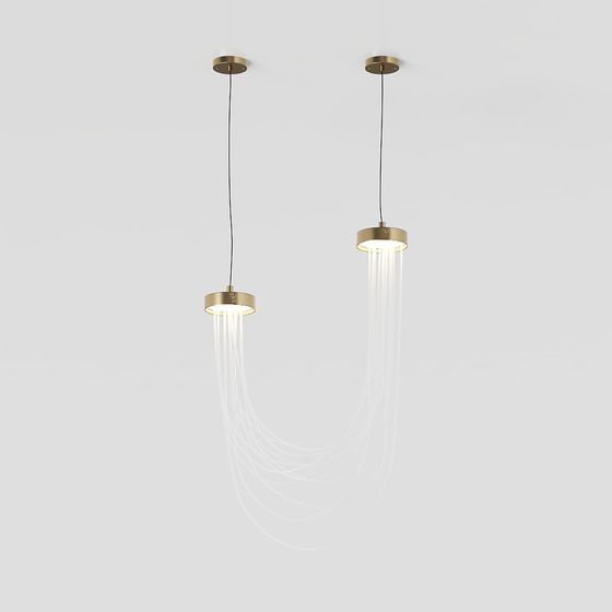 Elegant Low-Poly Chandelier 3D Model