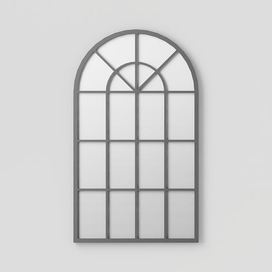 Arch Window 3D model with Detailed Low-Polygon Design