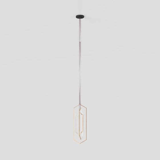 Stylish Geometric Chandelier 3D model for Modern Spaces
