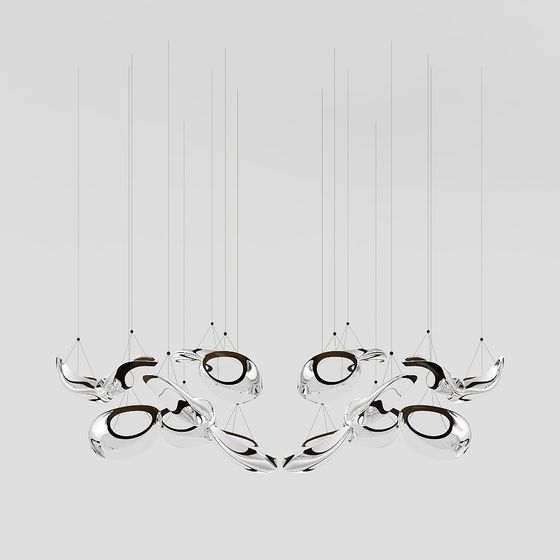 Flowing Light Chandelier 3D model