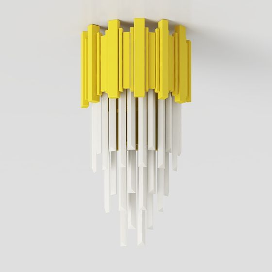 Luminescent Geometric Low-Poly 3D Model