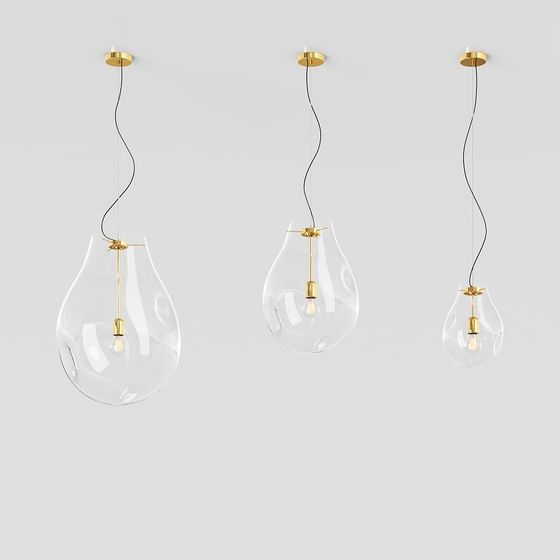 Elegant Low-Poly Chandelier 3D model for Modern Spaces