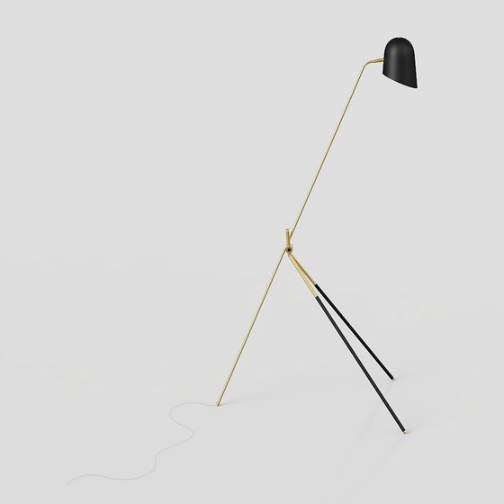 Stylish Low-Poly 3D Floor Lamp Model for Contemporary Settings