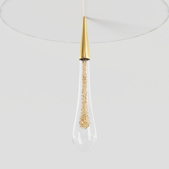 Crystal Raindrop Pendant Light 3D model
