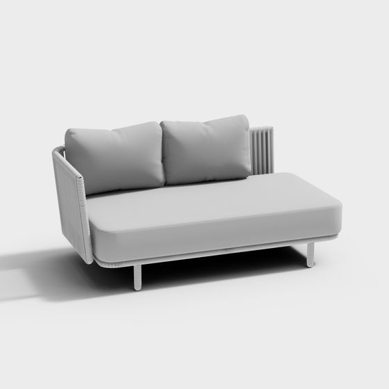 Urban Comfort Low Poly Sofa 3D model for Modern Spaces