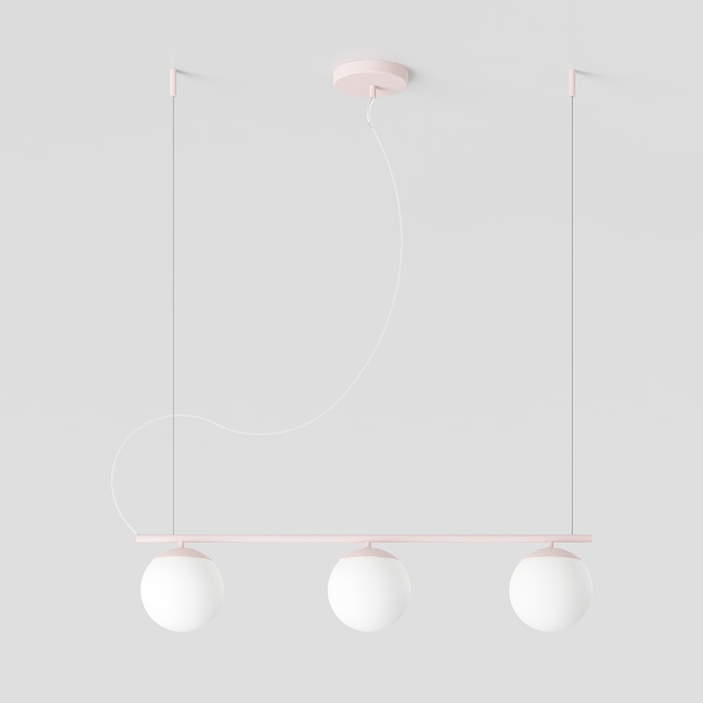 3D-+Pendente+Viena+3+Globos+(Rose+Gold)