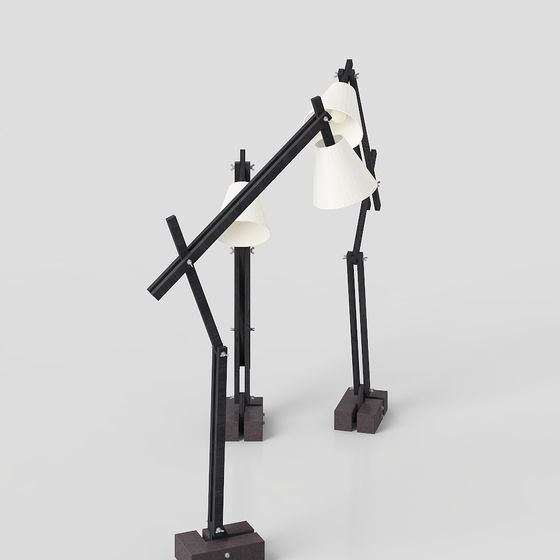 Adjustable Arm Floor Lamp 3D model
