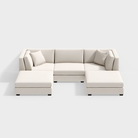 Urban Comfort 3D Model Sofa for Modern Spaces
