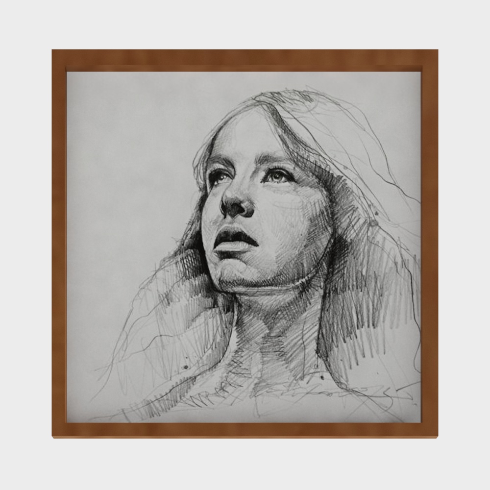 Realistic Portrait Frame 3D model