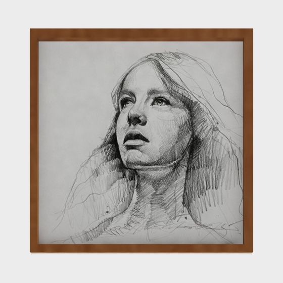 Artistic Portrait Frame 3D model for Creative Projects