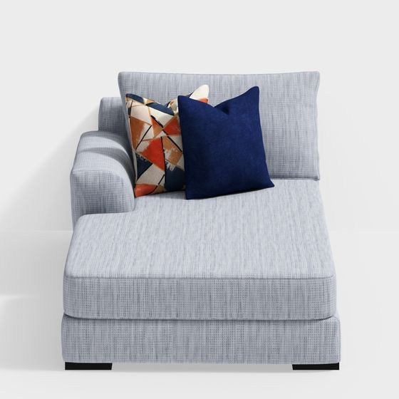 Elegant Low-Poly 3D Sofa Model for Modern Interiors