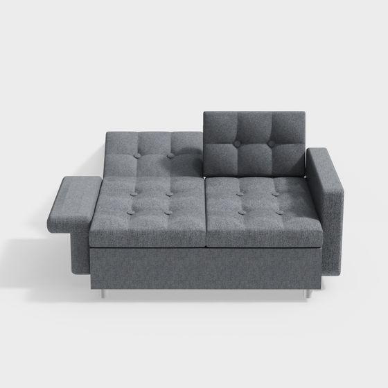 Stylish Low-Polygon Sofa 3D model for Modern Interiors