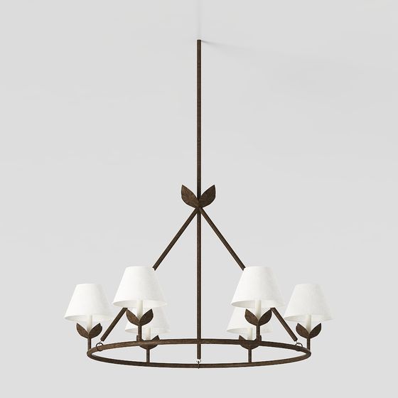 Elegant Low-Poly Chandelier 3D model for Modern Interiors