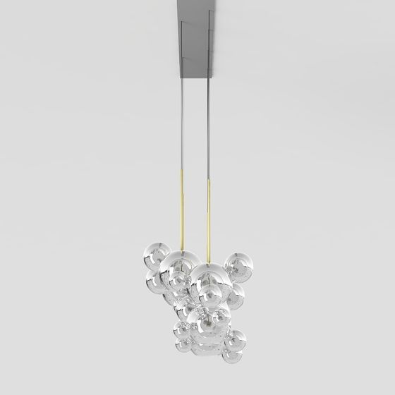 Elegant Low-Poly Chandelier 3D model for Modern Spaces