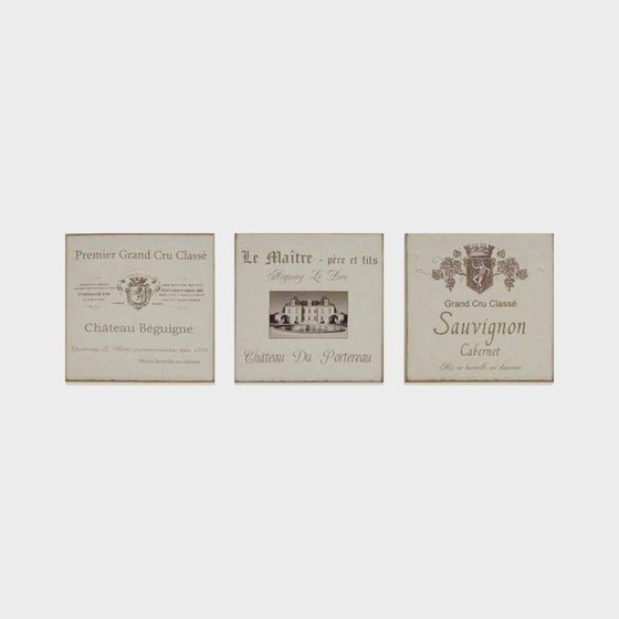 Château Wine Labels 3D model
