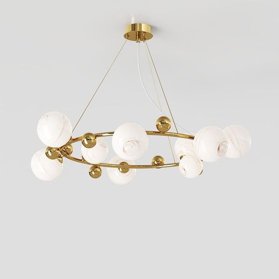 Stunning Low-Poly Chandelier 3D model