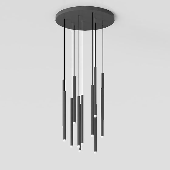 Stylish Minimalist Chandelier 3D model for Modern Spaces