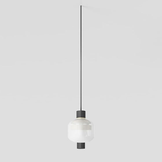 Stylish Low-Polygon Glass Pendant Light 3D model