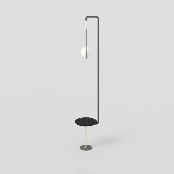 Stylish Floor Lamp 3D Model for Modern Interiors