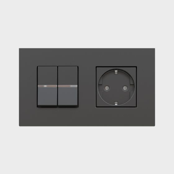 Chic Low-Poly Switch Socket 3D Model for Modern Interiors