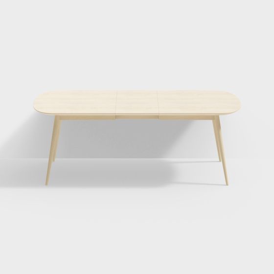 Streamlined Expandable Dining Table 3D model