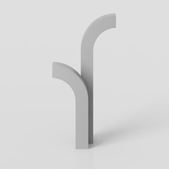 Modern Arc Column 3D model
