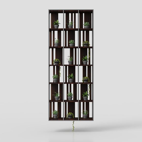 Urban Greenery 3D model Bookshelf for Contemporary Spaces