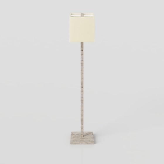 Elegant Low-Poly Floor Lamp 3D model