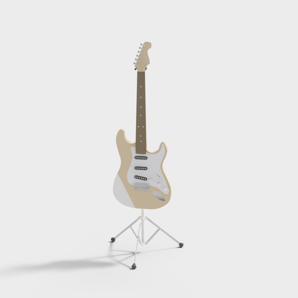 Fender Stratocaster avec un support de guitare