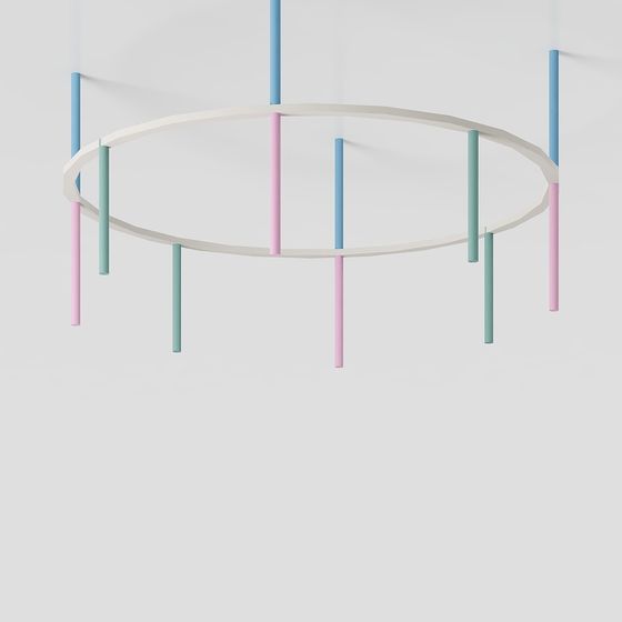Modern Minimalist Chandelier 3D Model
