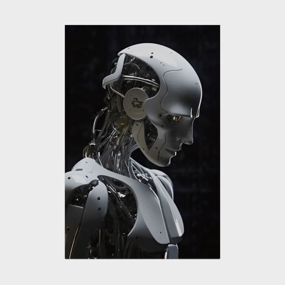 Futuristic Warrior Low-Poly 3D Model for Creative Use