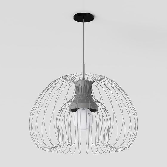 Artistic Low-Polygon Pendant Light 3D model