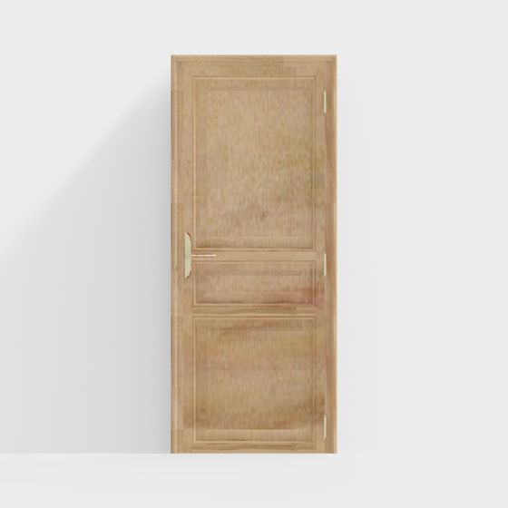 Elegant Wood Door 3D model for Modern Interiors