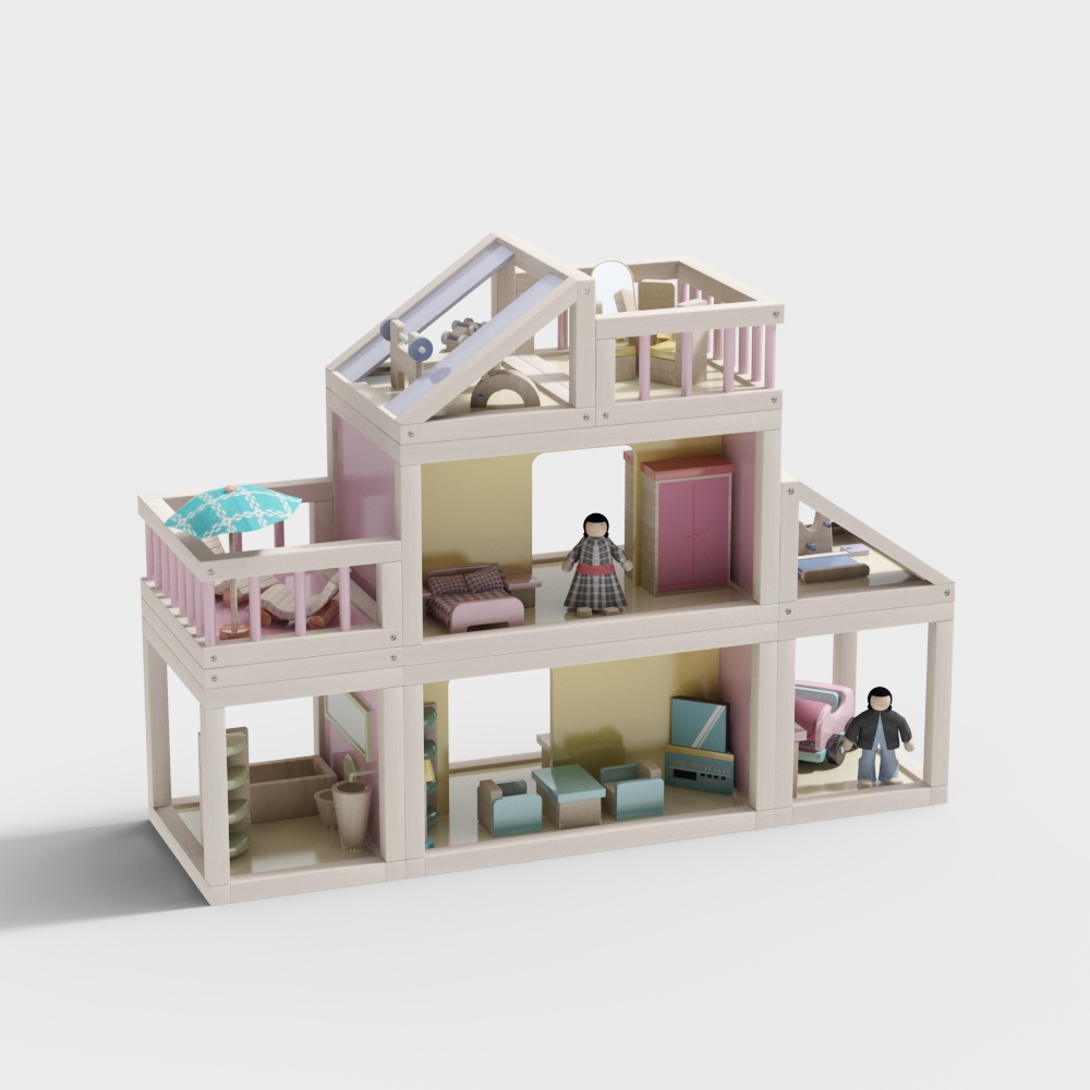 Dreamy Cottage 3D Model for Whimsical Designs