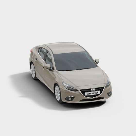 Stylish Low-Poly Mazda Car 3D model