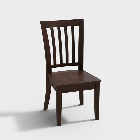 Elegant Wooden Chair 3D model for Modern Spaces